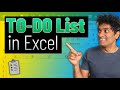 Make a beautiful and interactive To-Do List with Excel (Easy Tutorial 👌)