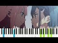 [Darling in the FranXX ED 3] &quot;Beautiful World&quot; - XX:me (Synthesia Piano Tutorial)