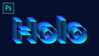 How to Create Holographic Text Effect in Photoshop | Easy Photoshop Tutorial | Adobe Creative Cloud
