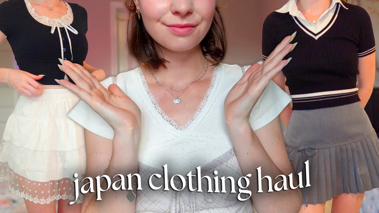 ASMR japan clothing haul | try on & fabric sounds