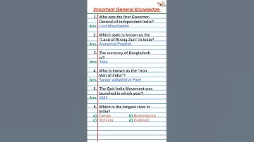 Which is the longest river in India? | Gk questions | #gk #gkquiz #generalknowledge