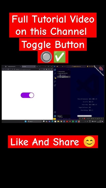 How To Make Toggle Button Using HTML and CSS Rahul ka coding - YouTube