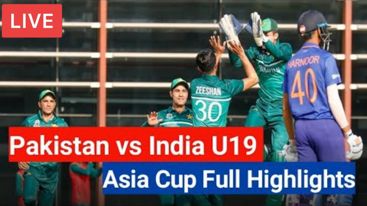 Pak vs Ind U19 Asia Cup 2021 Match Full Highlights Last 2 Overs Winning Moment U19 Asia Cup 2021