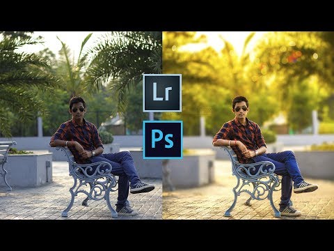 Photoshop & Lightroom Tutorial | Outdoor Portrait Edit, Background Blur, Light Effect