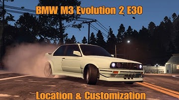 NFS Payback abandoned BMW M3 evolution 2 E30 Location & Customization