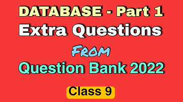 Database Part 1 - Question Bank Extra Questions 2022