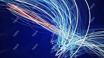 Abstract Loopable CGI motion graphics with colored lines