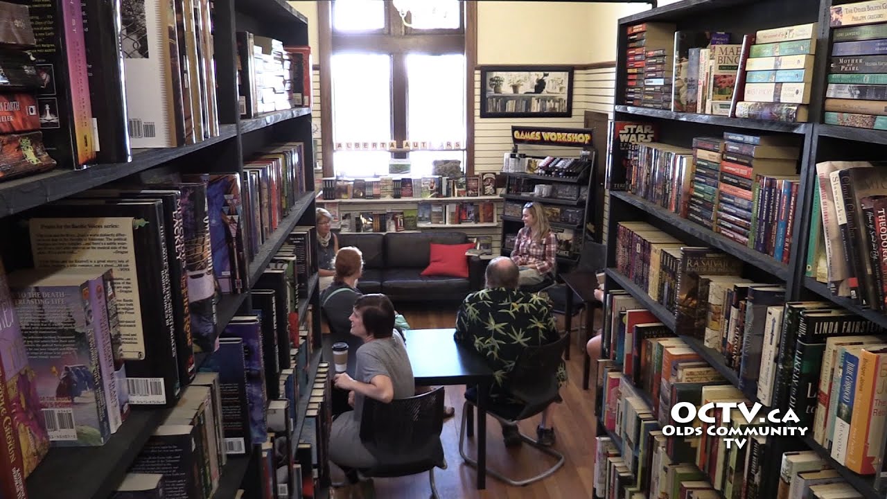 International author visits with book fans in Olds while on tour