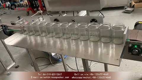 Easy to use bottle accumulation table for glass jars|YQ machinery pack off tables