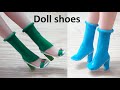 DIY doll balloon shoes | Làm giày cho búp bê bằng bong bóng | Mini world