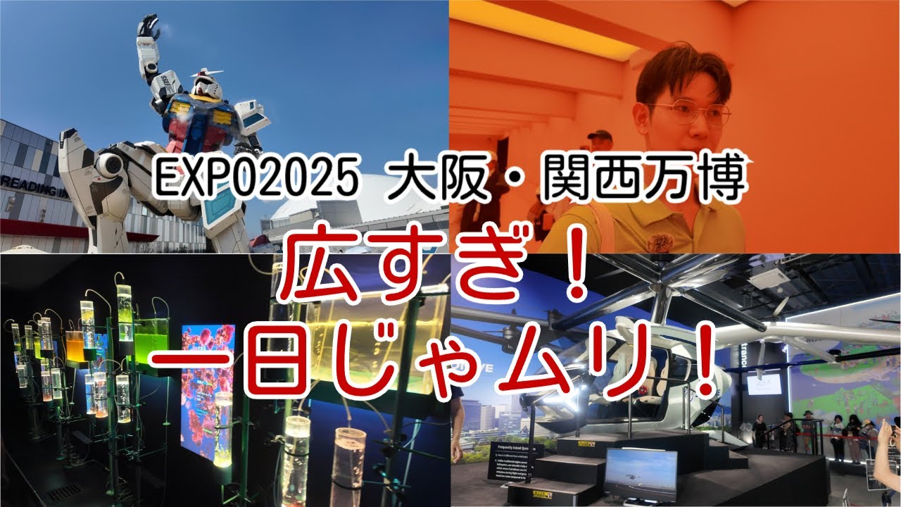 【VLOG】終わりが見えない万博　1日で回ろうとしたら無理ゲー【大阪・関西万博】