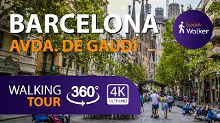 BARCELONA, Avda. de Gaudí. España [2021] 360º 4K Walking Tour