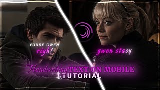 Celebrity Handwriting text on Alight motion (+preset) 🔥 Profile