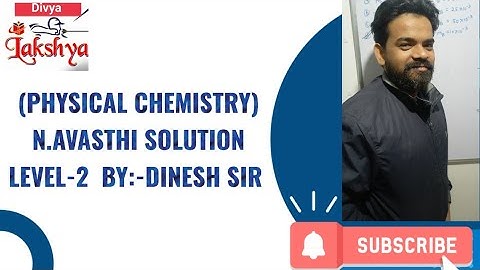 physical chemistry N Avasthi mole concept level 2 Questions no.1 solution
