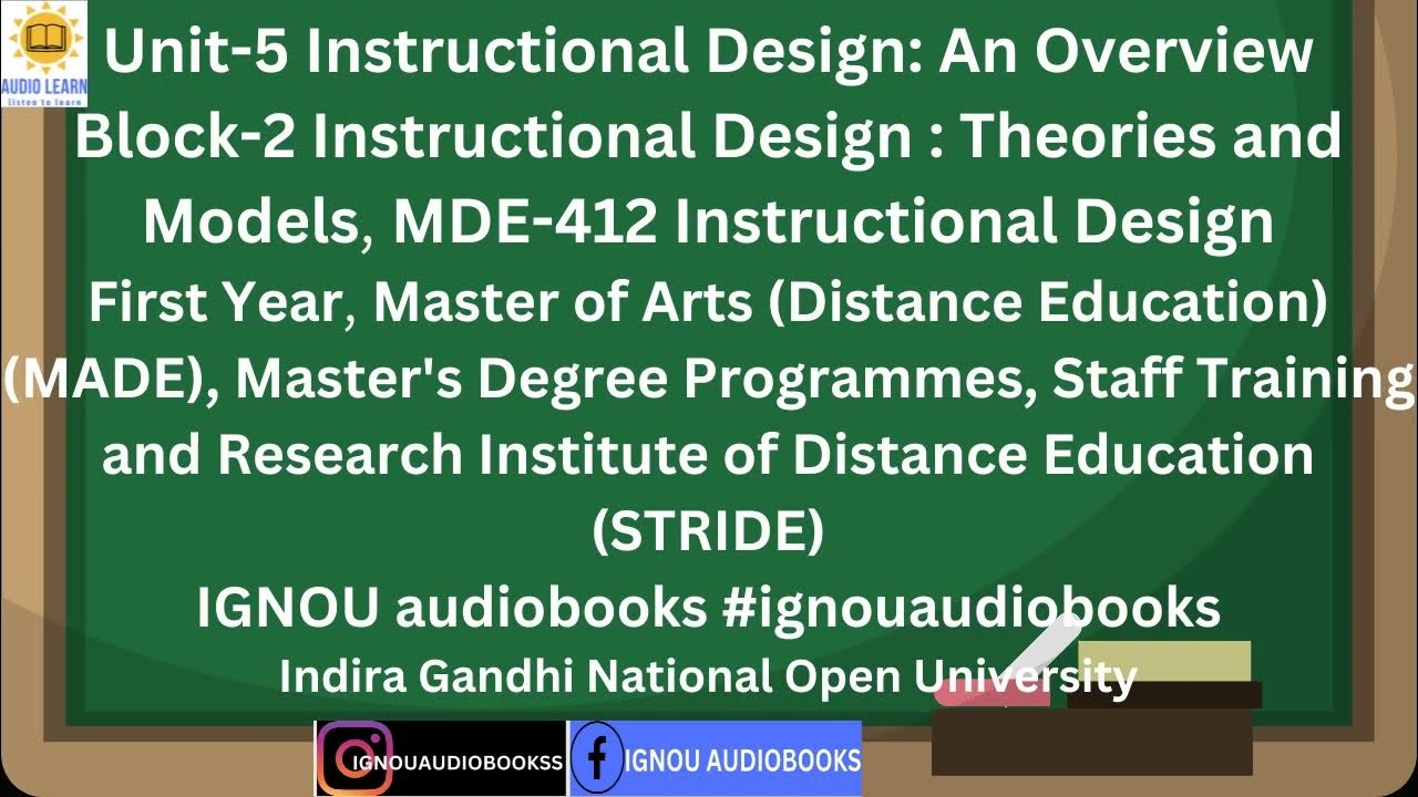 Unit5 Instructional Design An Overview Block2 MDE412 MADE STRIDE