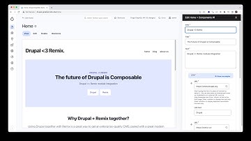 Drupal Composable Visual Editor: Remix integration, Inline Preview & Edit Content