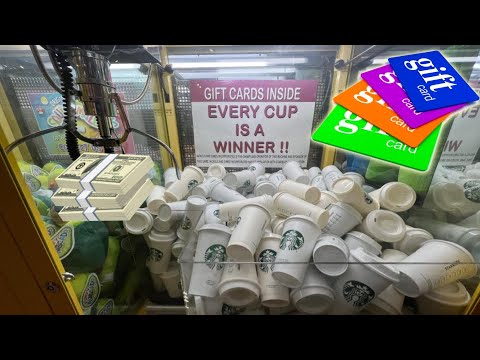 STARBUCKS CUP CLAW MACHINE WINS!