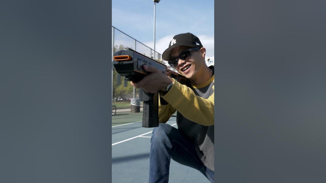 This blaster shoots 120 foam discs 120 feet per second (Shelby Destroyer) YouTube