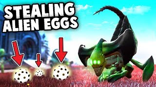 EASY EARLY GAME MONEY! Battle Xenomorph ALIENS for their EGGS! (No Man's Sky Multiplayer Gameplay) screenshot 2