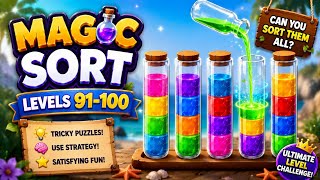 🌈 Magic Sort🪄//91–100//Addictive Puzzle Fun!😍 @yumfoodworld 💕
