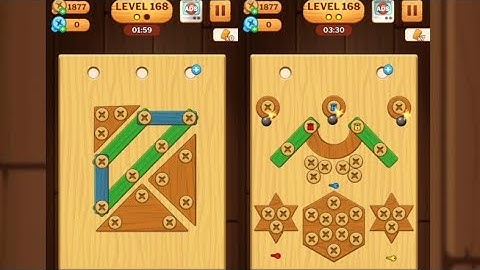 Screw Puzzle: Wood Nut & Bolt - Level 168