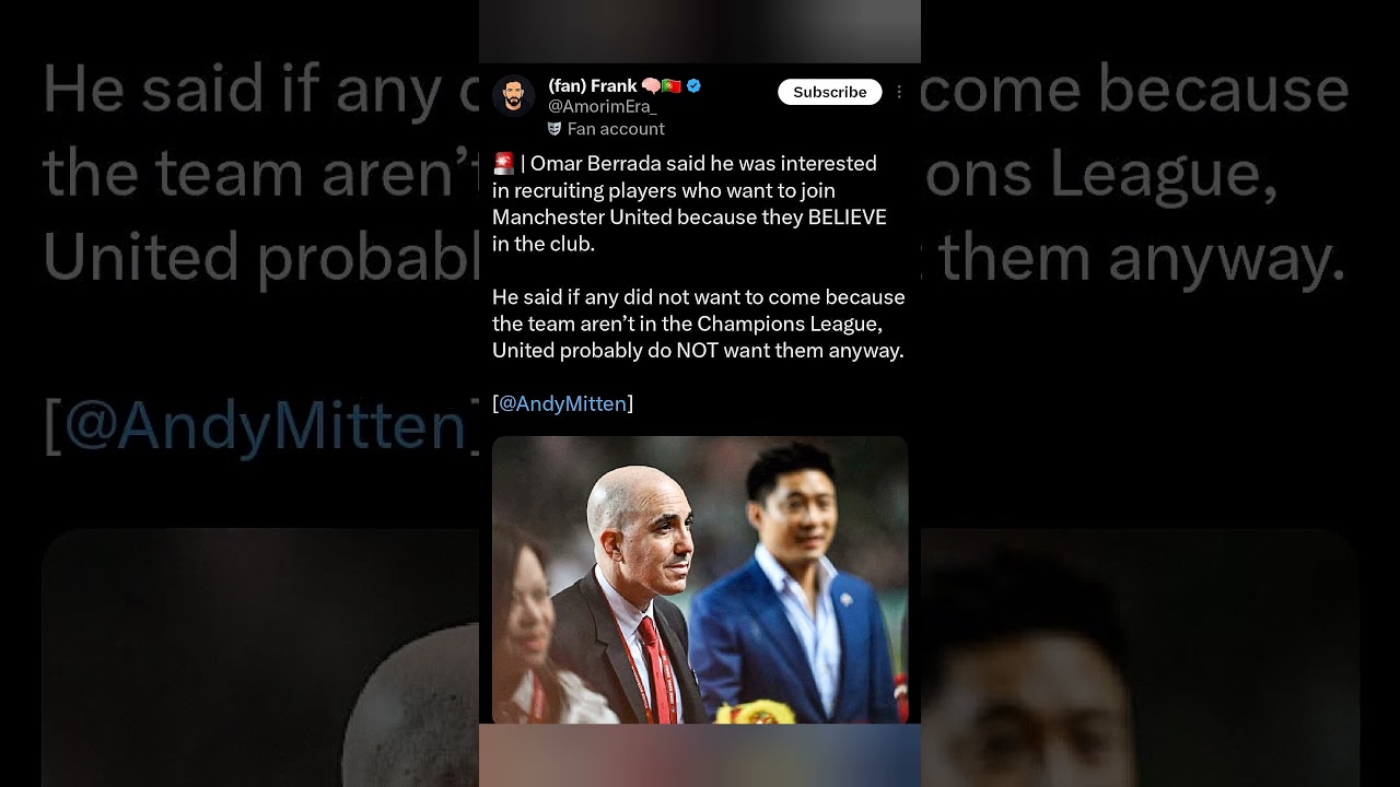 😱🤯Omar Berrada's Man United Transfer Philosophy: Belief Over Champions League!🔥