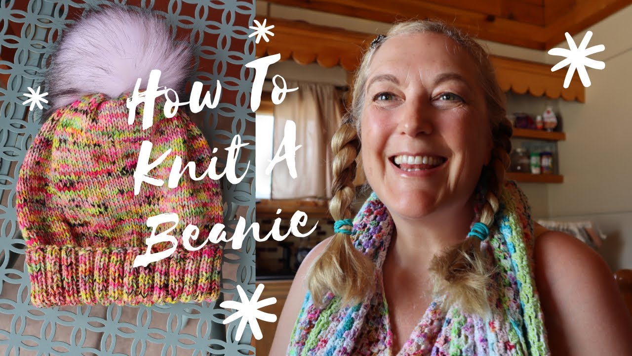 How to Knit a Beanie Hat with Circular Needles - YouTube