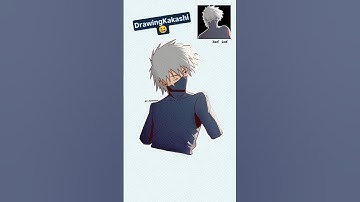 Drawing KAKASHI HATAKE in 20 SECONDS! | Viral Anime Art Short⚡️ #shorts #naruto