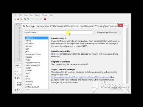 Python MySQL Connectivity (Installing connector)