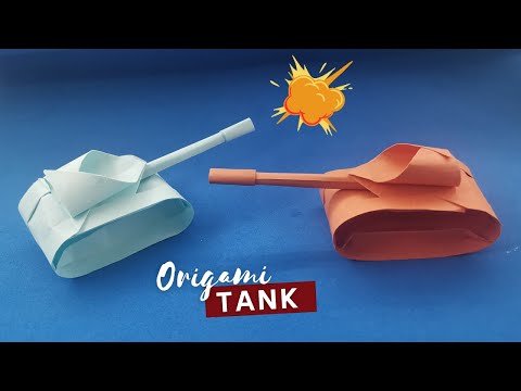 Kağıttan KOLAY ve Adım Adım TANK YAPIMI - Origami Tank Nasıl Yapılır?