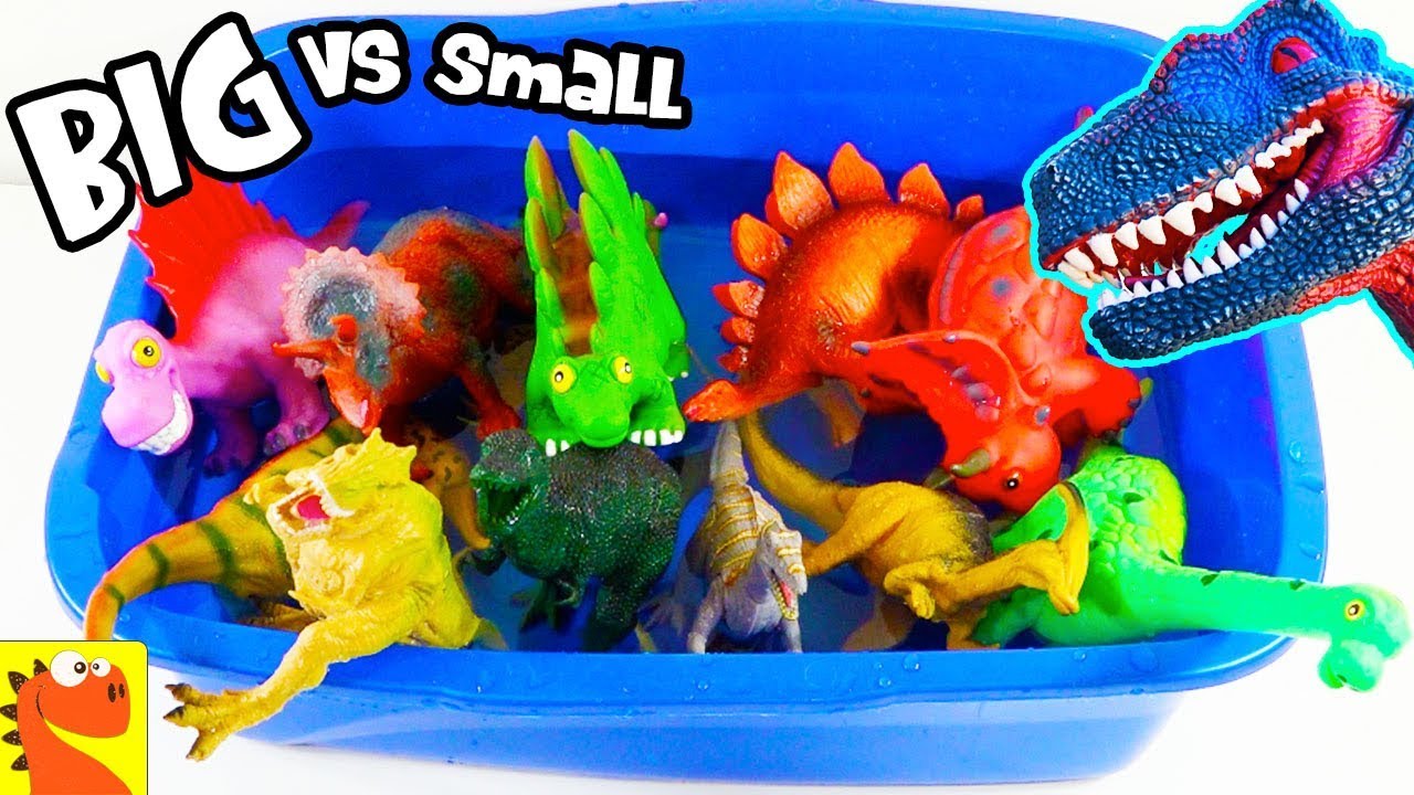 BIG DiNOS Vs small Dino’s! Learn SIZES with GoGo Dino Toys - YouTube