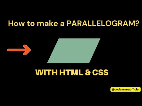 Make a PARALLELOGRAM with HTML & CSS | A Beginner's Guide!