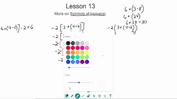 Saxon Algebra 1 - 3rd Edition - Lesson 13: Symbols of Inclusion, Order of Operations