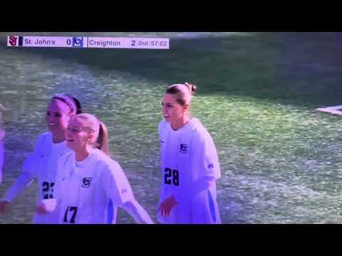 Brynn Gardner Goal Mallory Connealy Assist Creighton Bluejays Women S Soccer Vs St John S 11 1 25