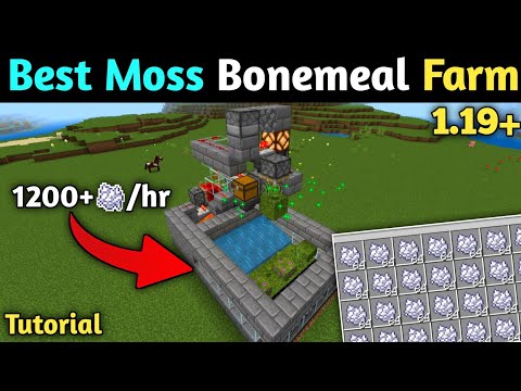 Minecraft BEST Automatic Moss Bonemeal Farm In Bedrock 1.19 | MCPE ...