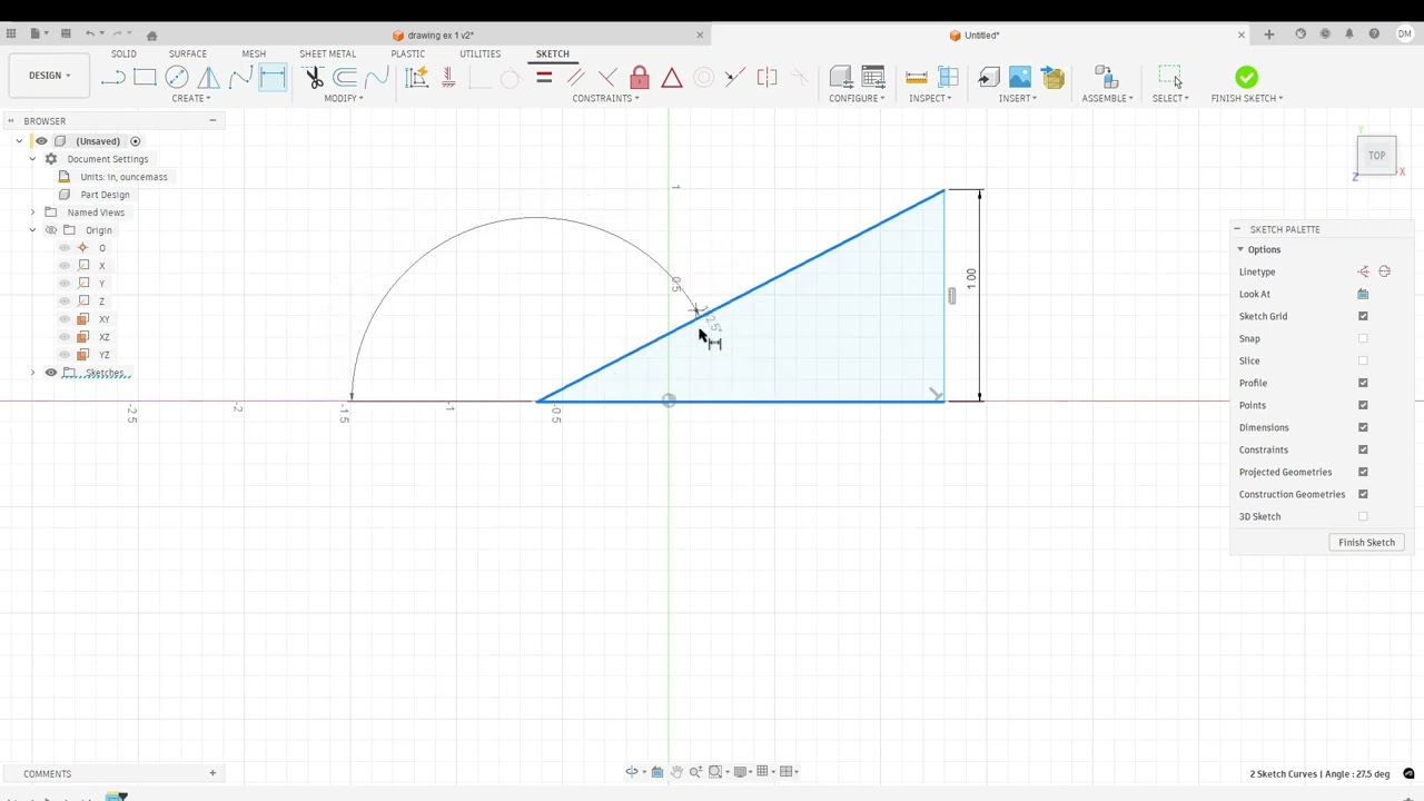 Exercise 1 sketch 1 -  triangle