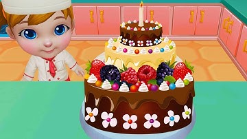 Real Cake Maker 3D  Kids Learn How To Make Cakes Colors Games For Kids Fun Cooking Game For Kids