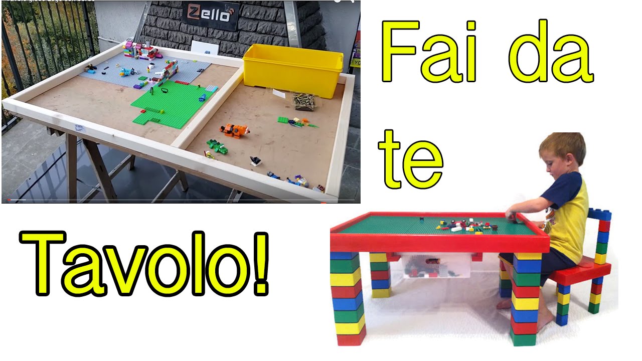 Tavolo gioco Lego con bordo 