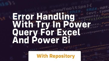 error handling with try in power query for excel and power bi