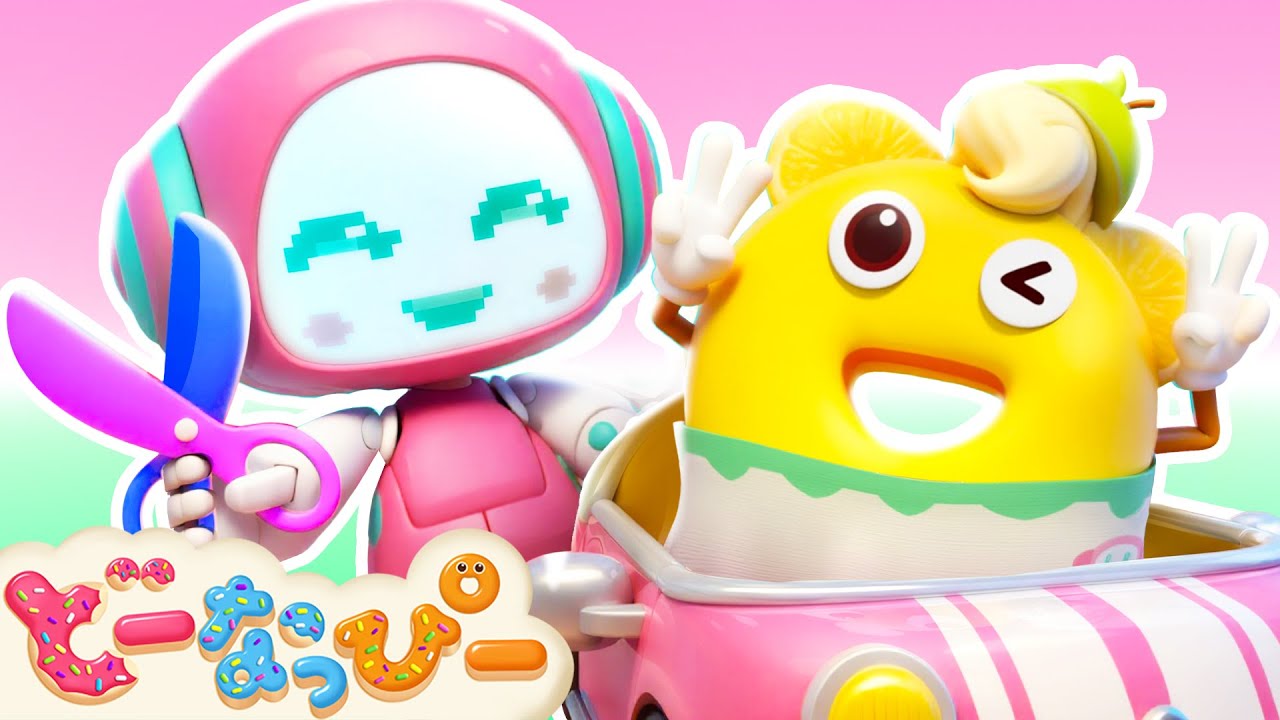 ドーナツの美容室ごっこ遊び✂️💇🍩かわいく変身！｜色のうた｜フルーツ｜赤ちゃん喜ぶ｜知育｜子どもの歌｜どーなっぴー【公式】