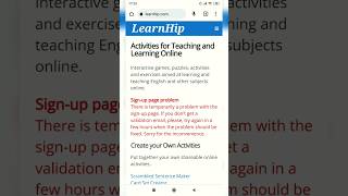 LEARN HIP esl activities online