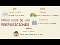 Aprender español: Otros usos de las preposiciones (nivel básico)