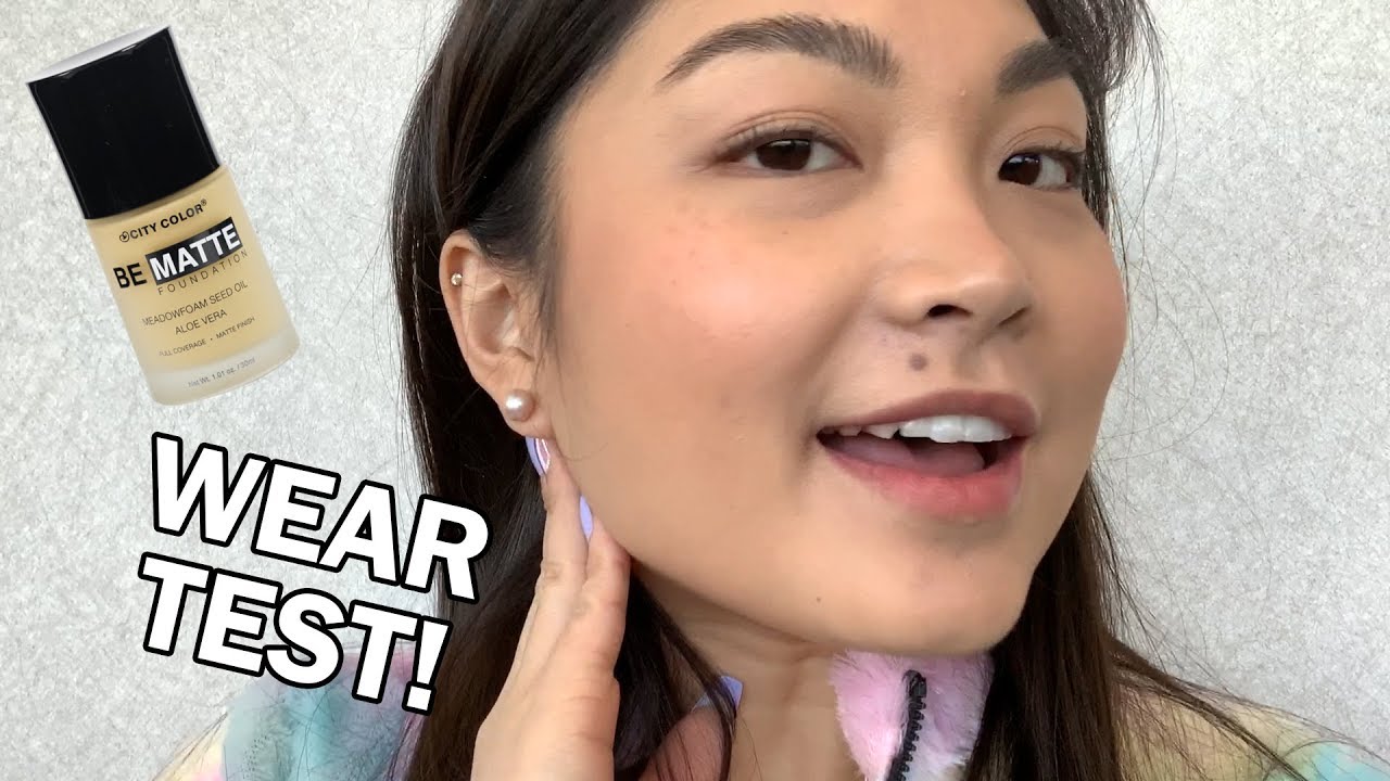 CITY COLOR BE MATTE FOUNDATION 13 HR WEAR TEST YouTube