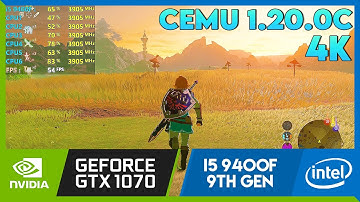 Zelda Breath of the Wild (Cemu 1.20.0c) GTX 1070 + i5 9400F | PC Gameplay Benchmark (4K) (Vulkan)