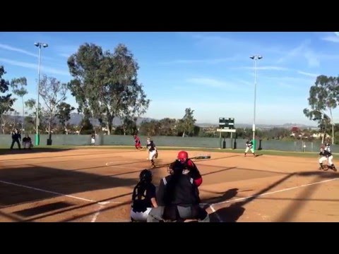 Corissa hits it hard..... Great play by right fielder for Impact