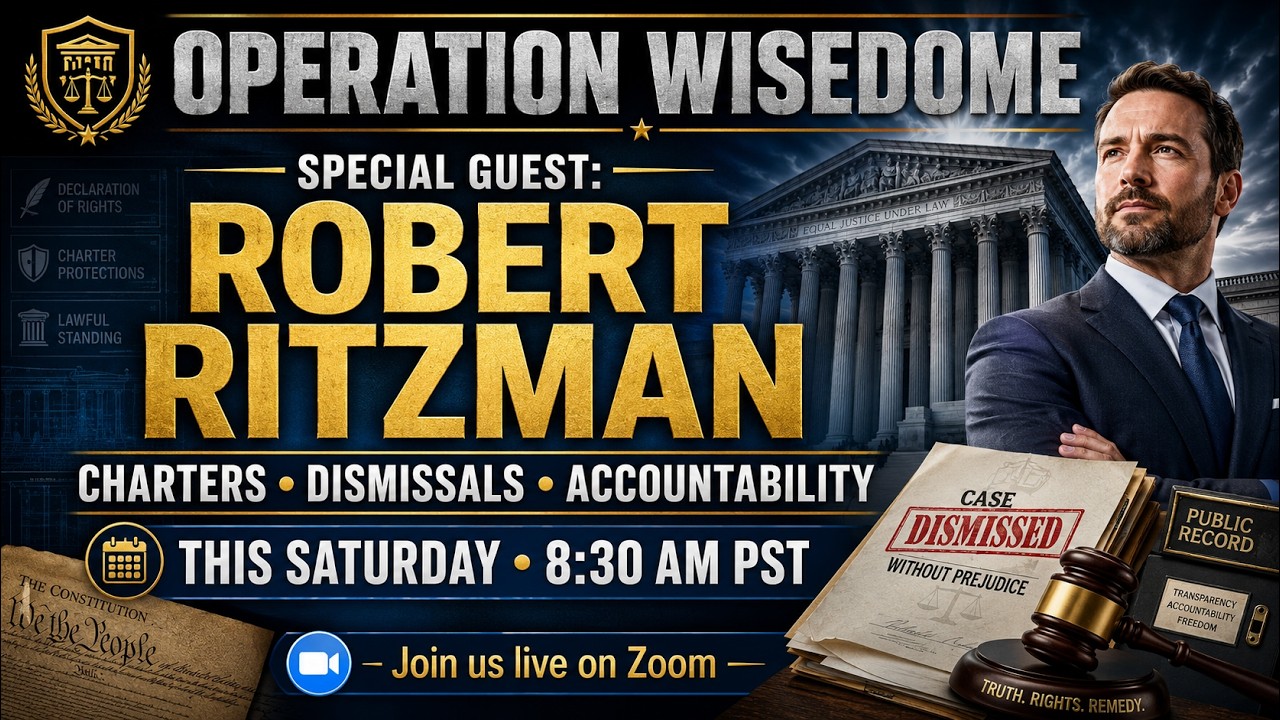 🛡️🚨 Operation Wisedome FT Robert Ritzman🚨🛡️ — Transcript
