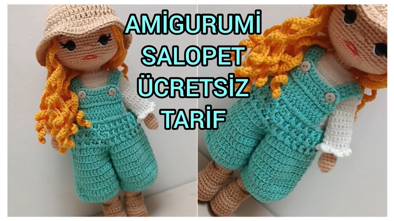 AMİGURUMİ BEBEK SALOPET NASIL ÖRÜLÜR /Örgü Bebek askılı Pantolon Yapımı