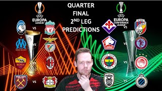 My Europa League and Europa Conference League Quarter Final 2nd Leg Predictions!