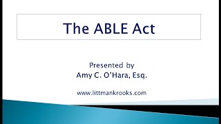 The Able Act