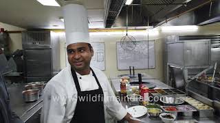 Kitchen food preparation at a 5 Star heritage hotel in north India